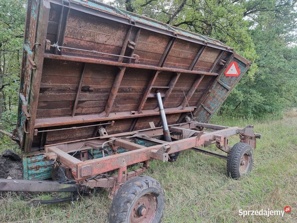 Przyczepa wywrotka 3 strony stan D47 D732 Łask