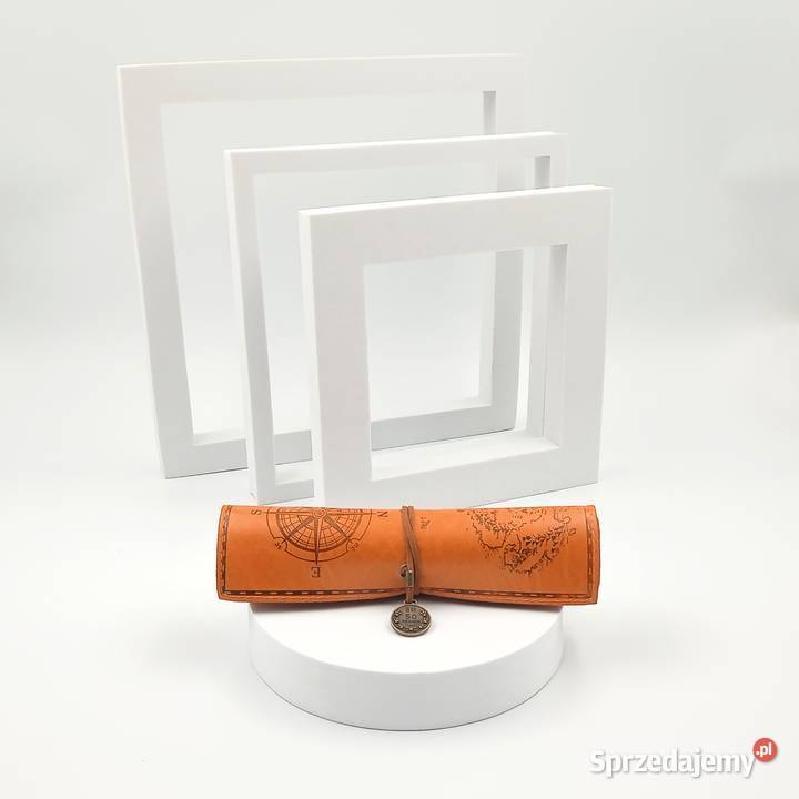 Piórnik szkolny zwijany skórzany mapa Zawiercie