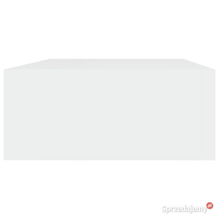 Półka ścienna z szufladą biała 40 x 235 x 10 MDF Warszawa