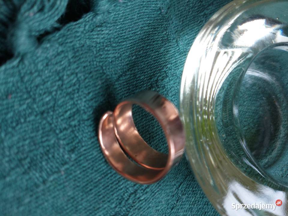 Pierścionek obrączka miedź rękodzieło Łódź