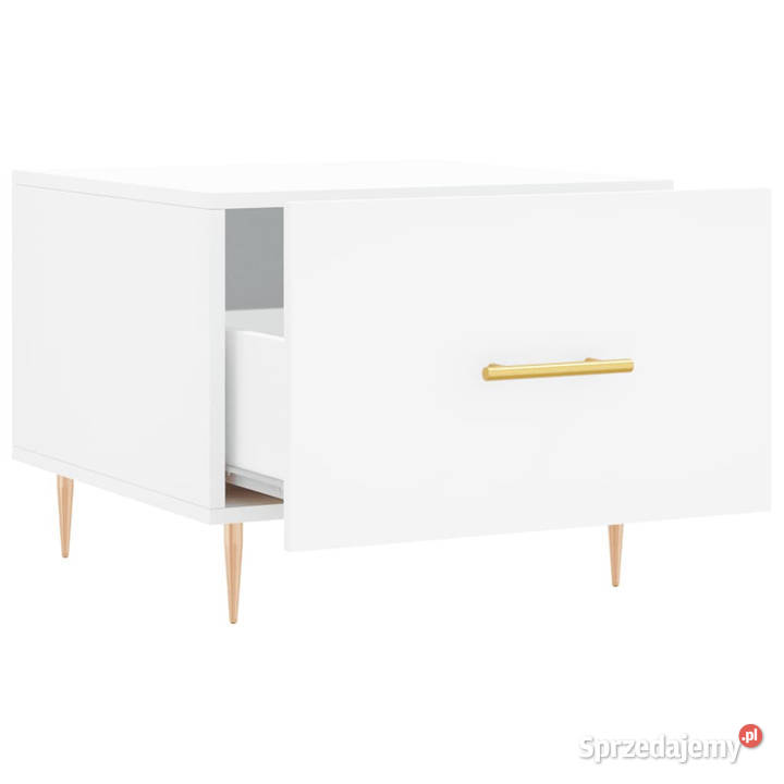 Stolik kawowy biały 50x50x40 materiał Warszawa