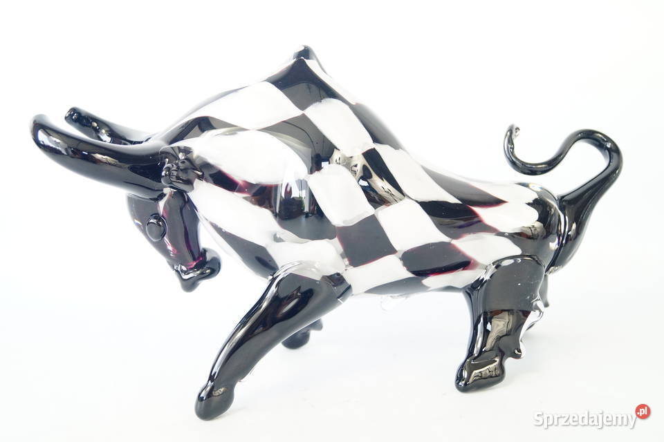 Byk z Wall Street szklana figura Murano style wielkopolskie Gizałki