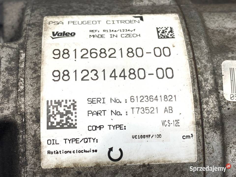 SPRĘŻARKA KLIMATYZACJI CITROEN C4 PICASSO II osobowe