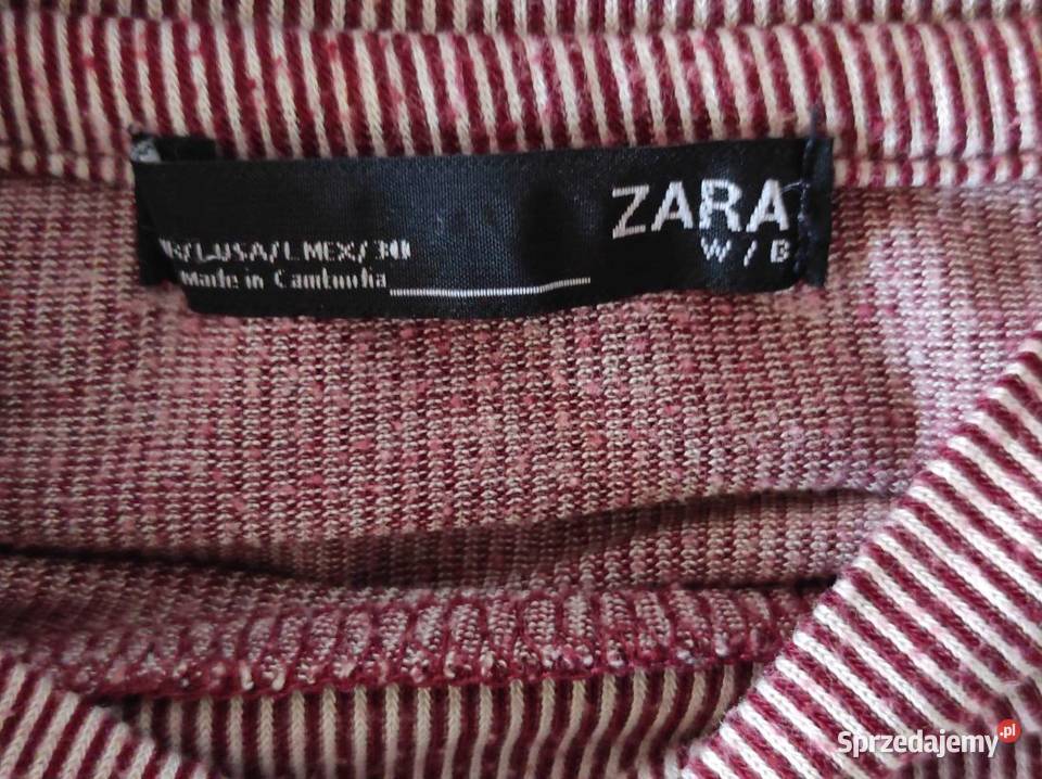 ZARA bluzka koszulka top tshirt prążkowana Bluzki i koszule świętokrzyskie Kielce