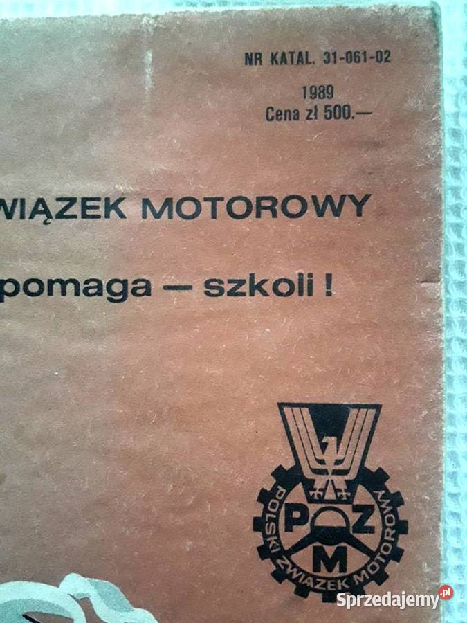 Mapa Polski samochodowa PZMot 1989 PRL 2 miękka Piotrków Trybunalski