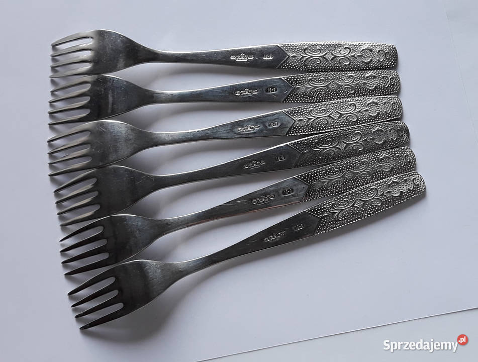 Widelce obiadowe 1 ROŚLINNY Gerlach sztućce PRL