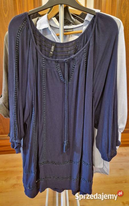 Damska letnia bluzka indyjska granatowa 4618 Moda i Styl Lublin