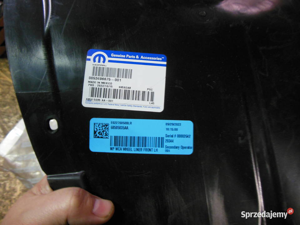 NADKOLE BŁOTNIKA LEWY PRZÓD JEEP COMAPSS osobowe Kozy