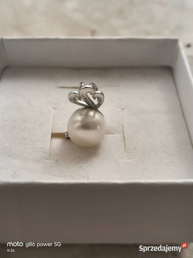 Nowa zawieszka perła słodkowodna wys20mm srebro zachodniopomorskie