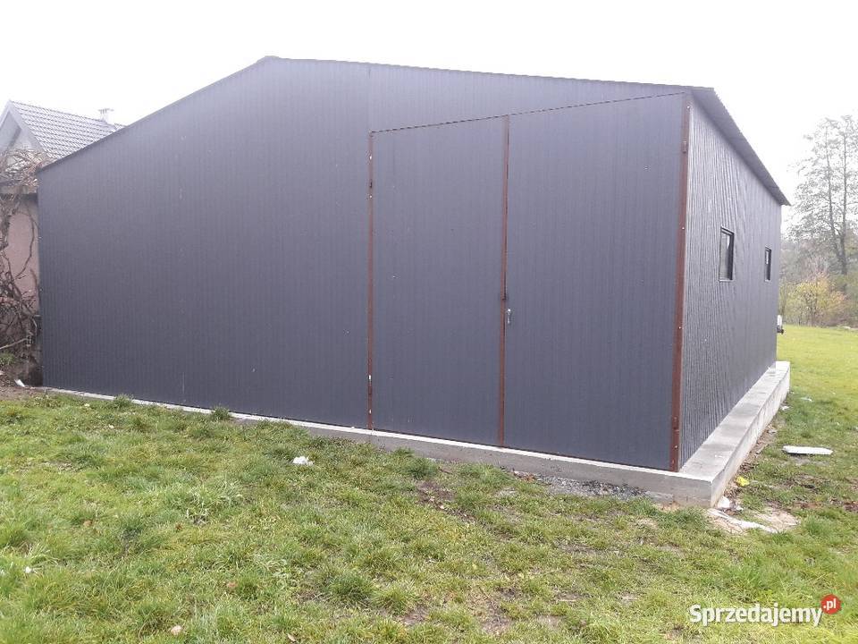 Grafitowy Garaż Blaszany 8x9m Blaszak Magazyn Rzeszów