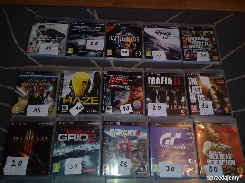 Zestaw 30 gier 3 plus pad Sony dualshock akcja Warszawa