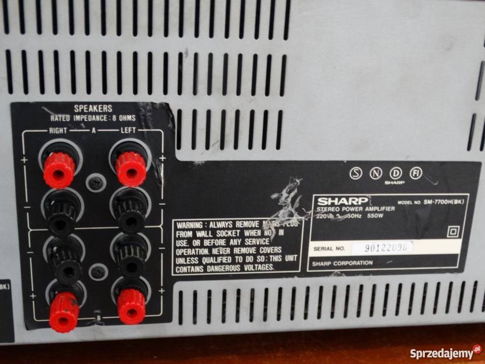 Wzmacniacz Sharp SM7700 mocny 550 wat WYSYŁKA Jasło
