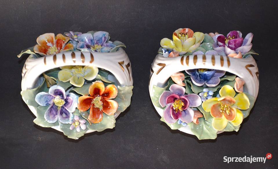 Roceram porcelana koszyk kwiatów nowe ok 15x14 Środa Wielkopolska