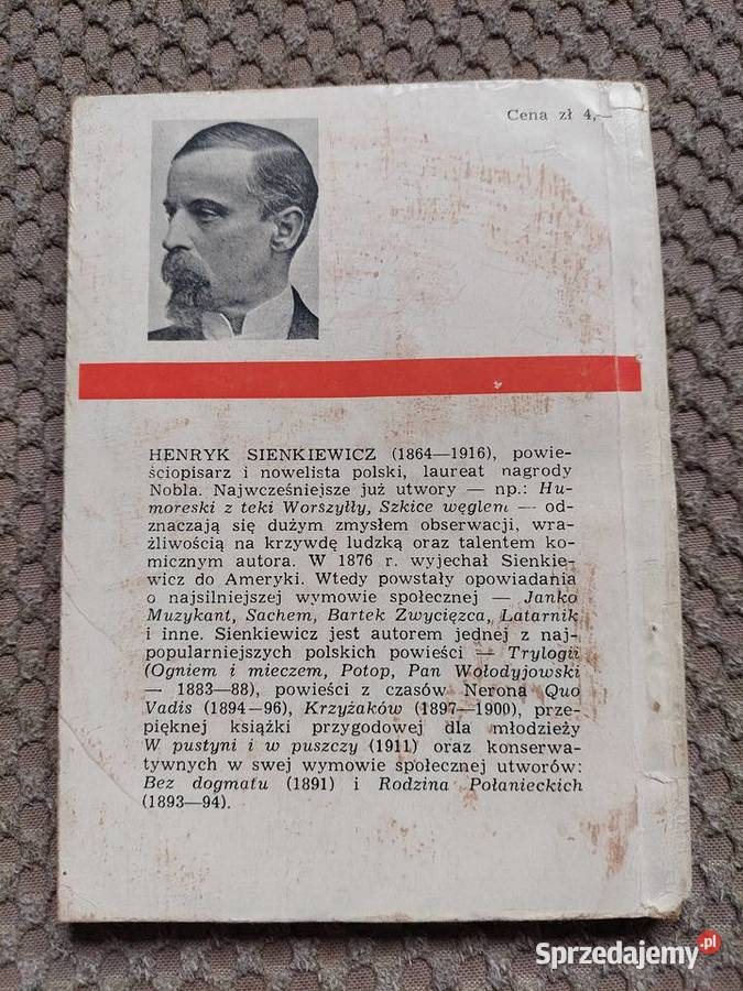 Szkice węglem Janko Muzykant Henryk Sienkiewicz Rok wydania 1967 Kraków