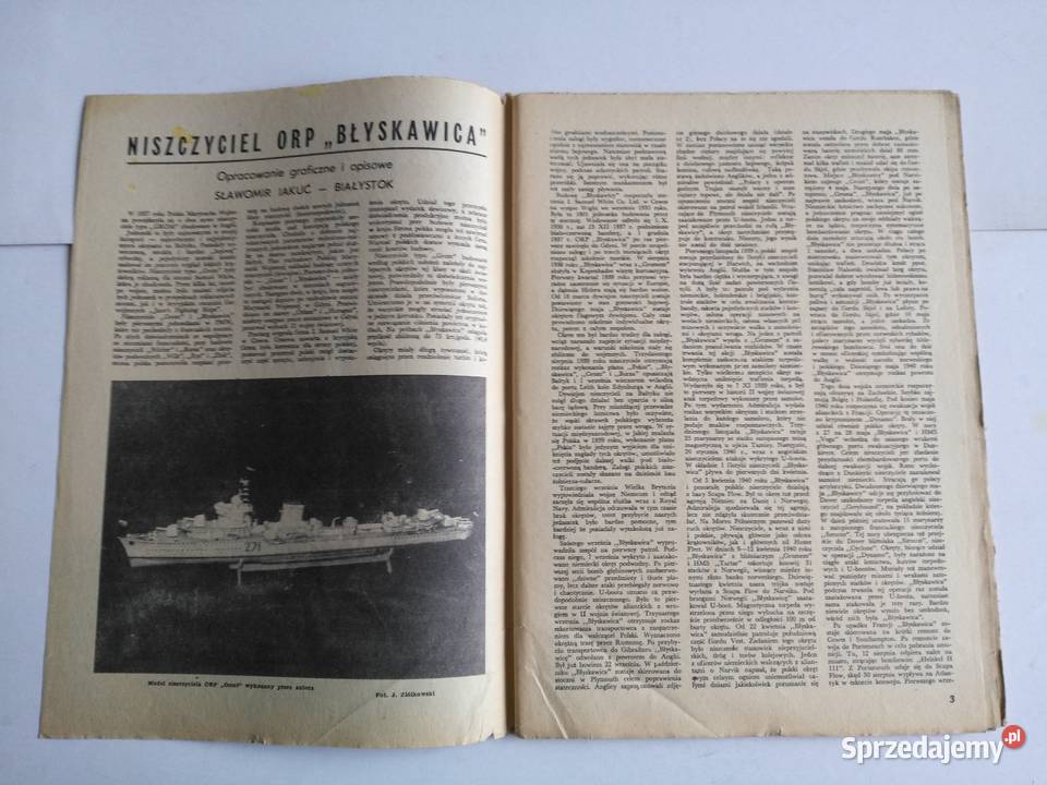 Mały Modelarz 561981 Niszczyciel ORP Błyskawica śląskie Dąbrowa Górnicza
