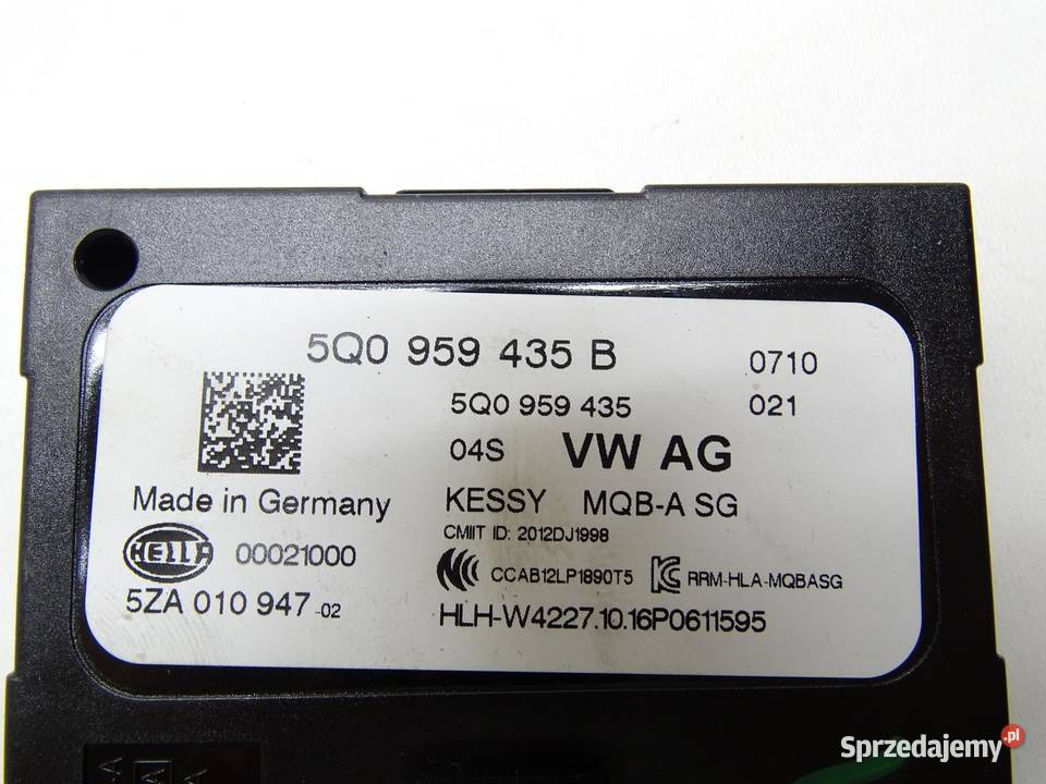MODUŁ STEROWNIK KESSY 5Q0959435B VW GOLF VII osobowe