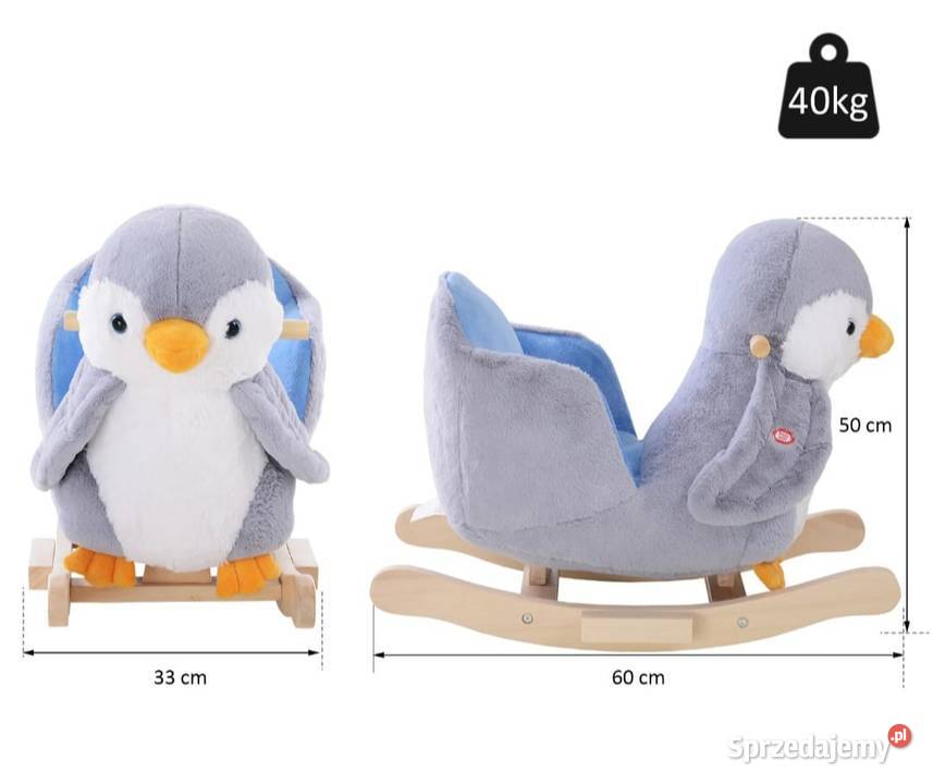 Fotel bujany pingwin z muzyką uchwyty Pozostałe małopolskie Brzesko