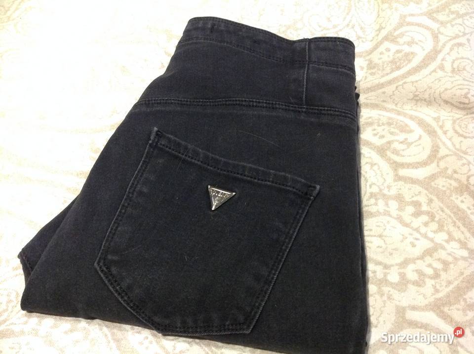 Spodnie Jeans Czarne Damskie GUESS Los Angeles M Spodnie Nowa Sól