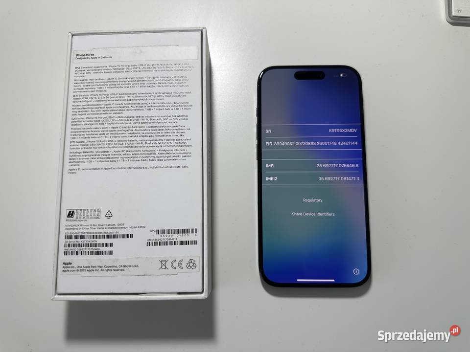 Sprzedam iPhone 15 Pro 128GB Blue Titanium 86 Apple / iPhone Nowa Sarzyna
