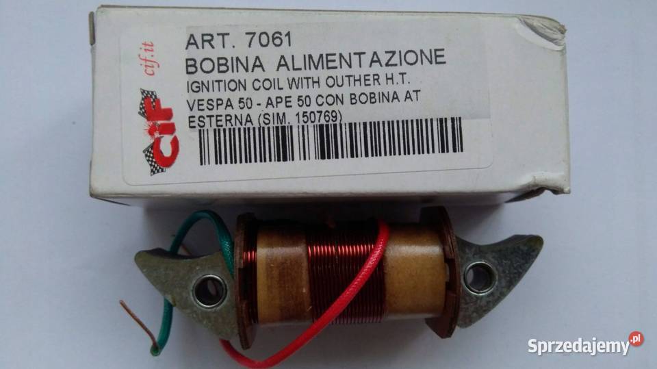 CEWKA ZAPŁONOWA ISKROWNIK PIAGGIO VESPA 50 APE podlaskie Bielsk Podlaski sprzedam