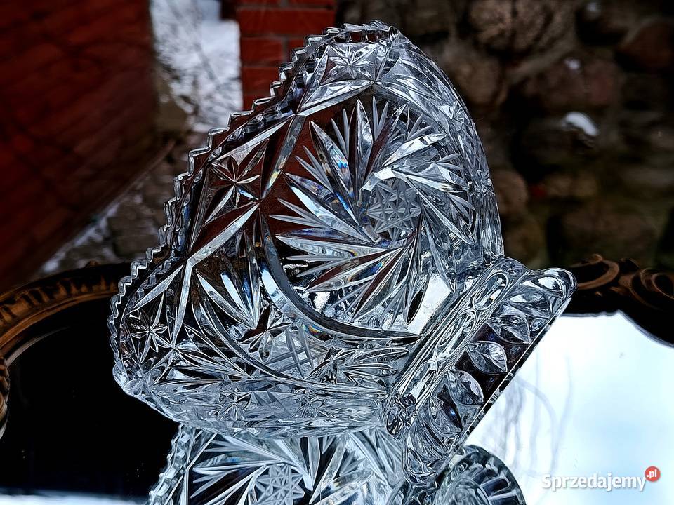 Śliczna kryształowa owocarka Klenica