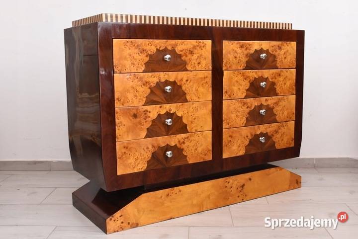 Drewniana Komoda Art Deco 8 Szuflad Regał Kraków sprzedam