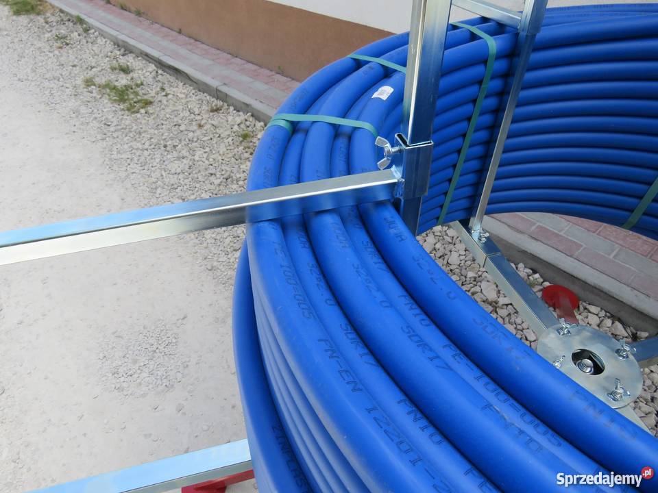 Rozwijak odwijak stojak do rur HDPE z kręgów do Jarocin