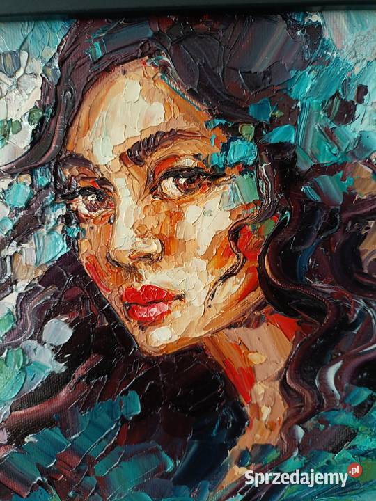 Obraz olejny Krystyna Pasek Improwizacja oil on
