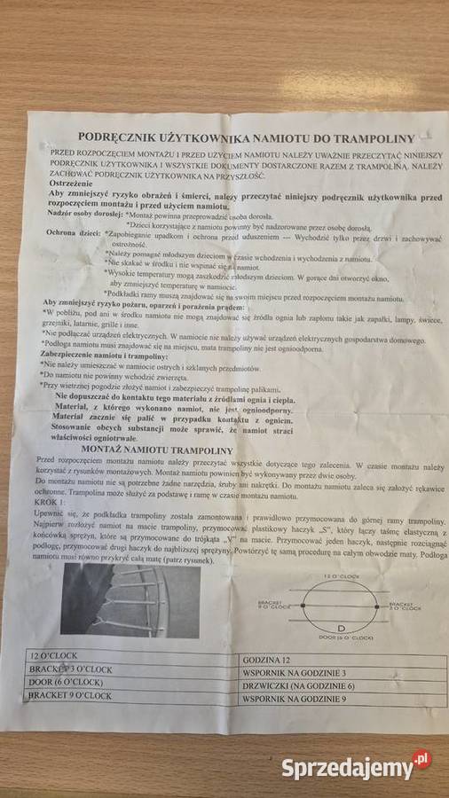 Namiot na trampolinę 244 8 ft podkarpackie Rzeszów