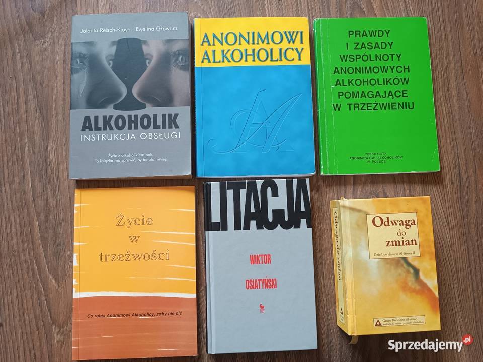Komplet 6 książek o alkoholizmie min Osiatyński Szczyrk