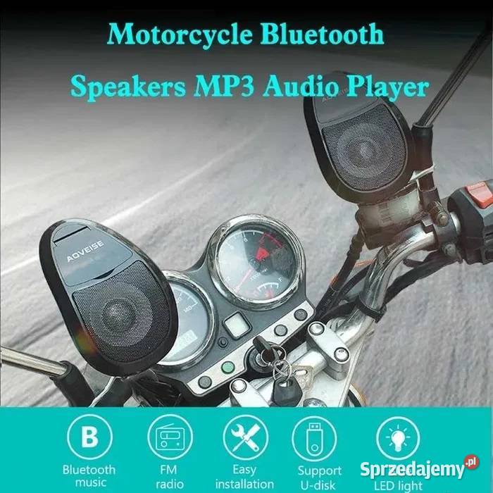 Radio Motocyklowe Głośnikami FM USB BLUETOOTH Kłomnice