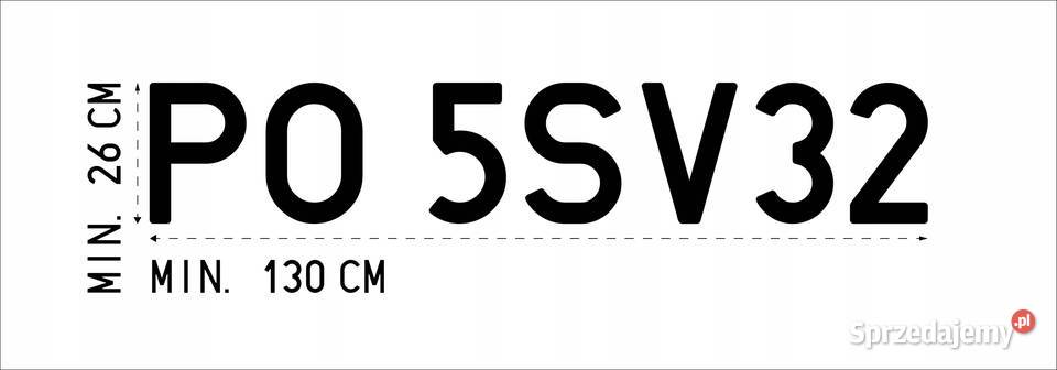 NAKLEJKA NUMERY REJESTRACYJNE TIR WANNA NACZEPA Kobierno