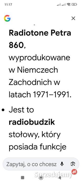Radio budzik Niemiecki Ciekoty