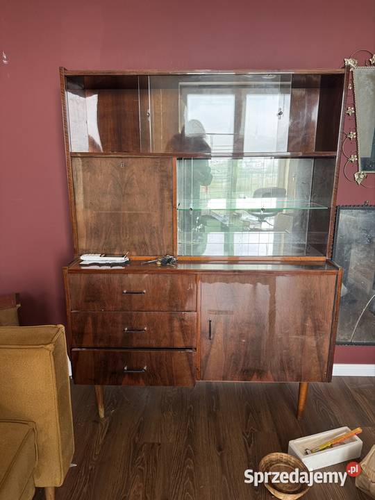 meble PRL zestaw regały komoda