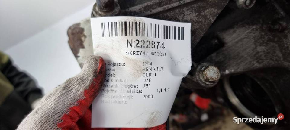 SKRZYNIA BIEGÓW RENAULT CLIO II JB1 osobowe Lipno