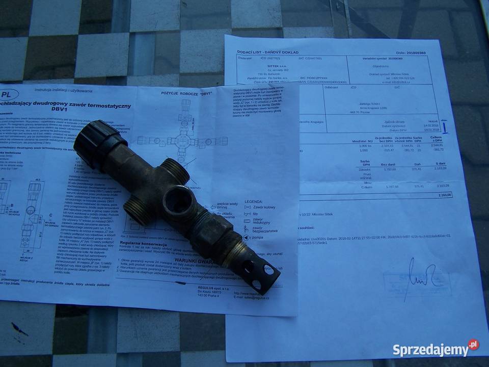 Dwudrogowy zawór termostatyczny DBV1 sprzedam