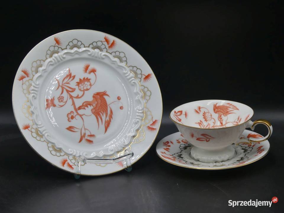 Komplet śniadaniowy Sorau Żary piękne reliefy wielkopolskie Poznań sprzedam