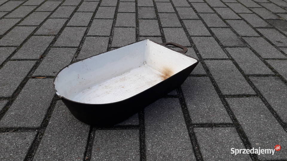 Stara przedwojenna brytfanna brytfanka żeliwna pomorskie Gdynia