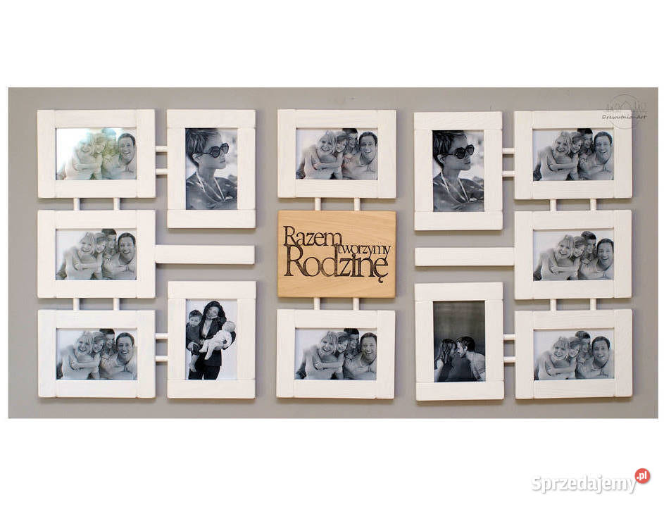 Biała galeria typografia ramka na zdjęcia do Wrocław