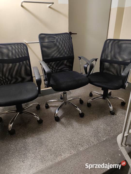 Sprzedam tanio 3 krzesła biurowe Kraków sprzedam