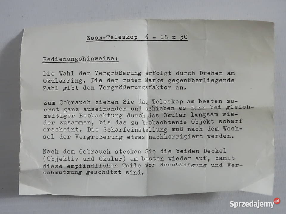 Vintage Teleskop Kieszonkowy Revue 618x30 Japan Biłgoraj