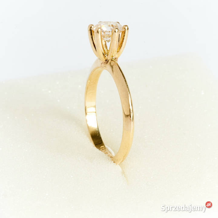 TIFFANYCo Pierścionek złoty 14K brylant 075ct złote Pierścionki Warszawa