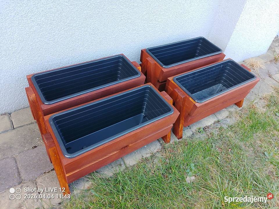 Zestaw 4 skrzynek na balkon 40 Nisko