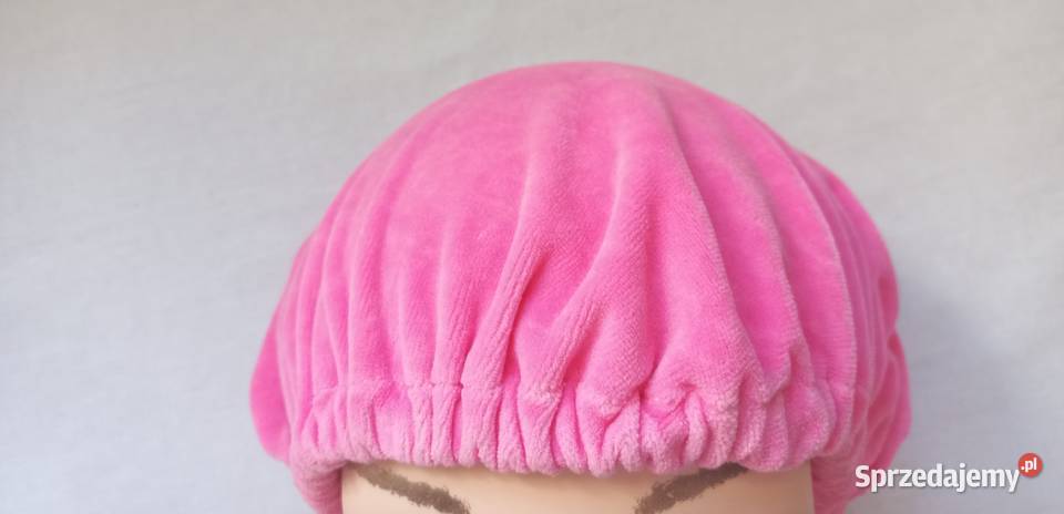Czepek do włosów Welur różowy NOWY Akcesoria do włosów podlaskie sprzedam