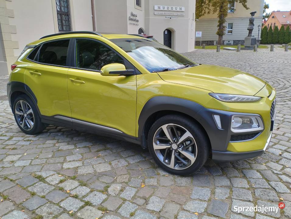 Hyundai Kona LIMITED 16 LIME GREEN skóraautomat asystent pasa ruchu Słupsk