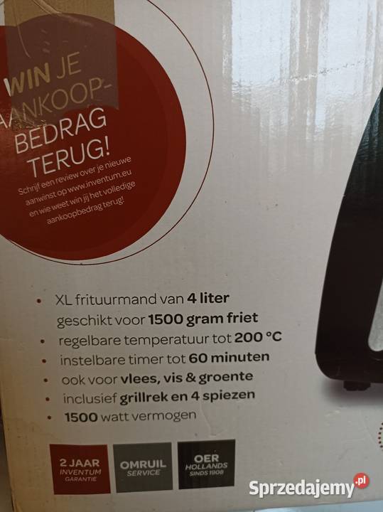 Frytkownica beztłuszczowa nventum GF 400hl lubelskie sprzedam