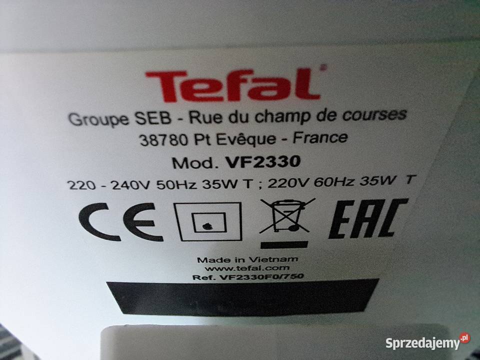 Wentylator Wiatrak Tefal Essential Model VF2330 Radom