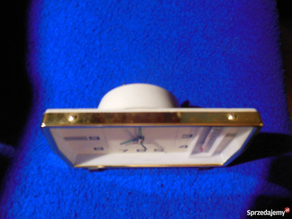 Budzik mechaniczny z termometrem Hoffner z PRLu świętokrzyskie