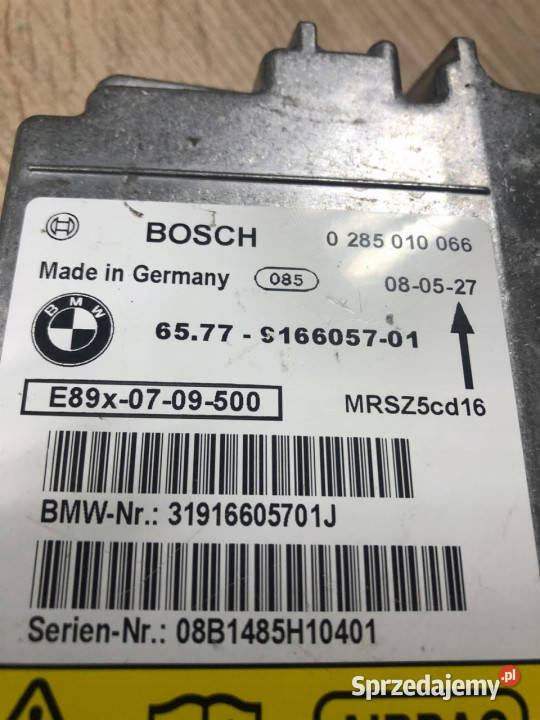 MODUŁ SENSOR AIRBAG BMW E90 E91 E92 9166057 Murzynowo Sprzedajemy.pl