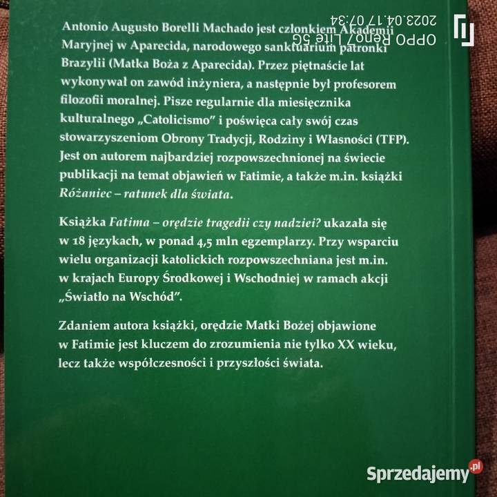Książka Fatima Orędzie tragedii czy nadziei